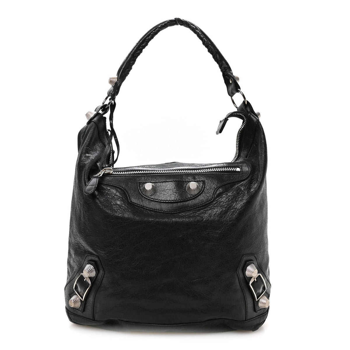 Chevre Giant 21 Silver Hardware Day Hobo Black