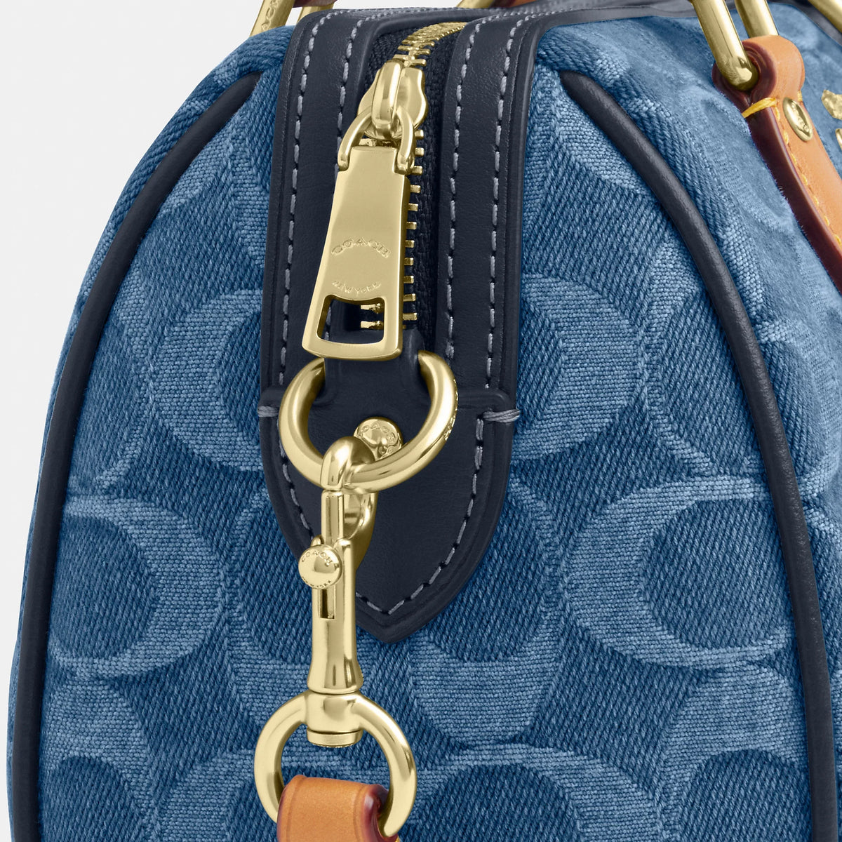 Coach Outlet Mini Rowan Crossbody Bag In Signature Denim