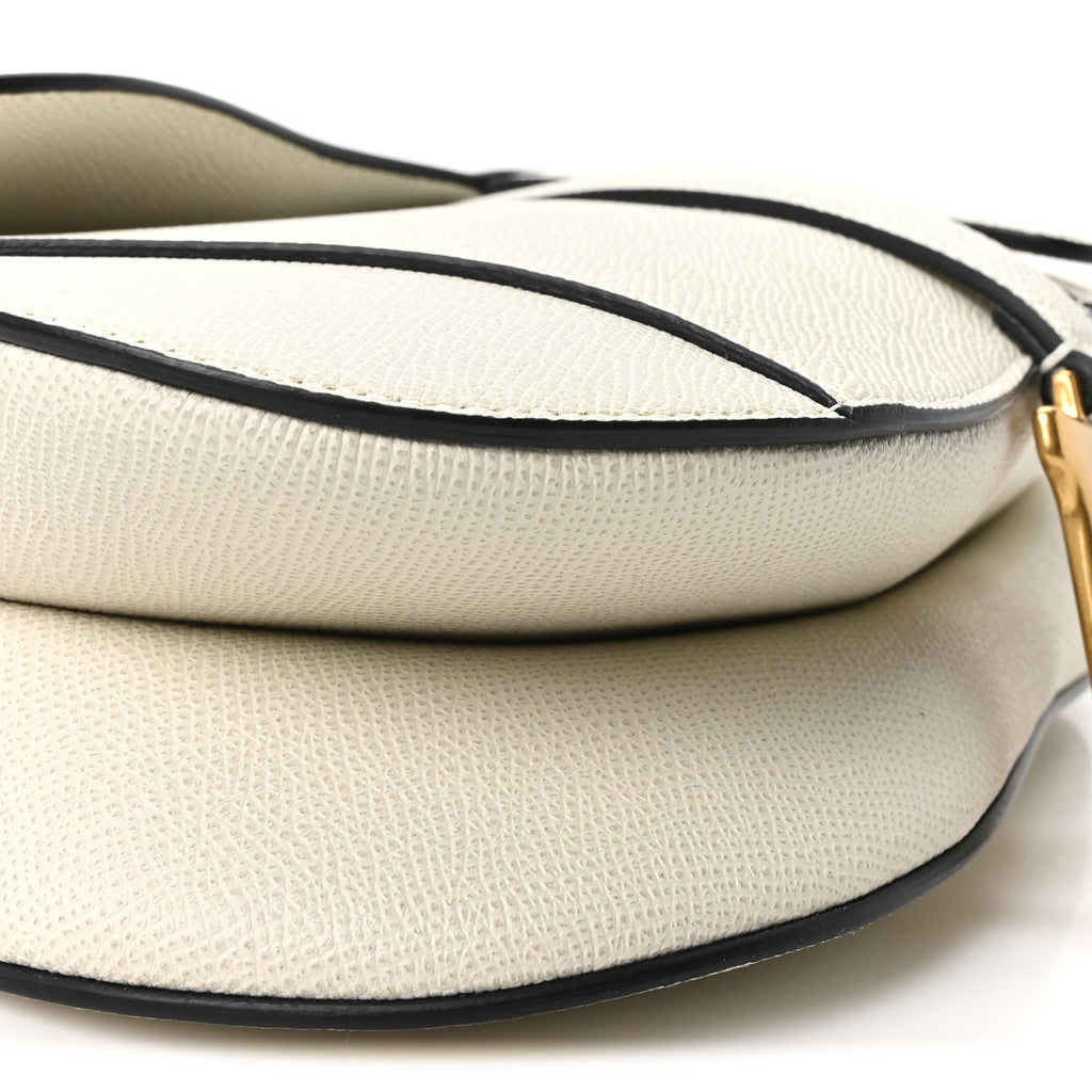 Grained Calfskin Saddle Bag Latte
