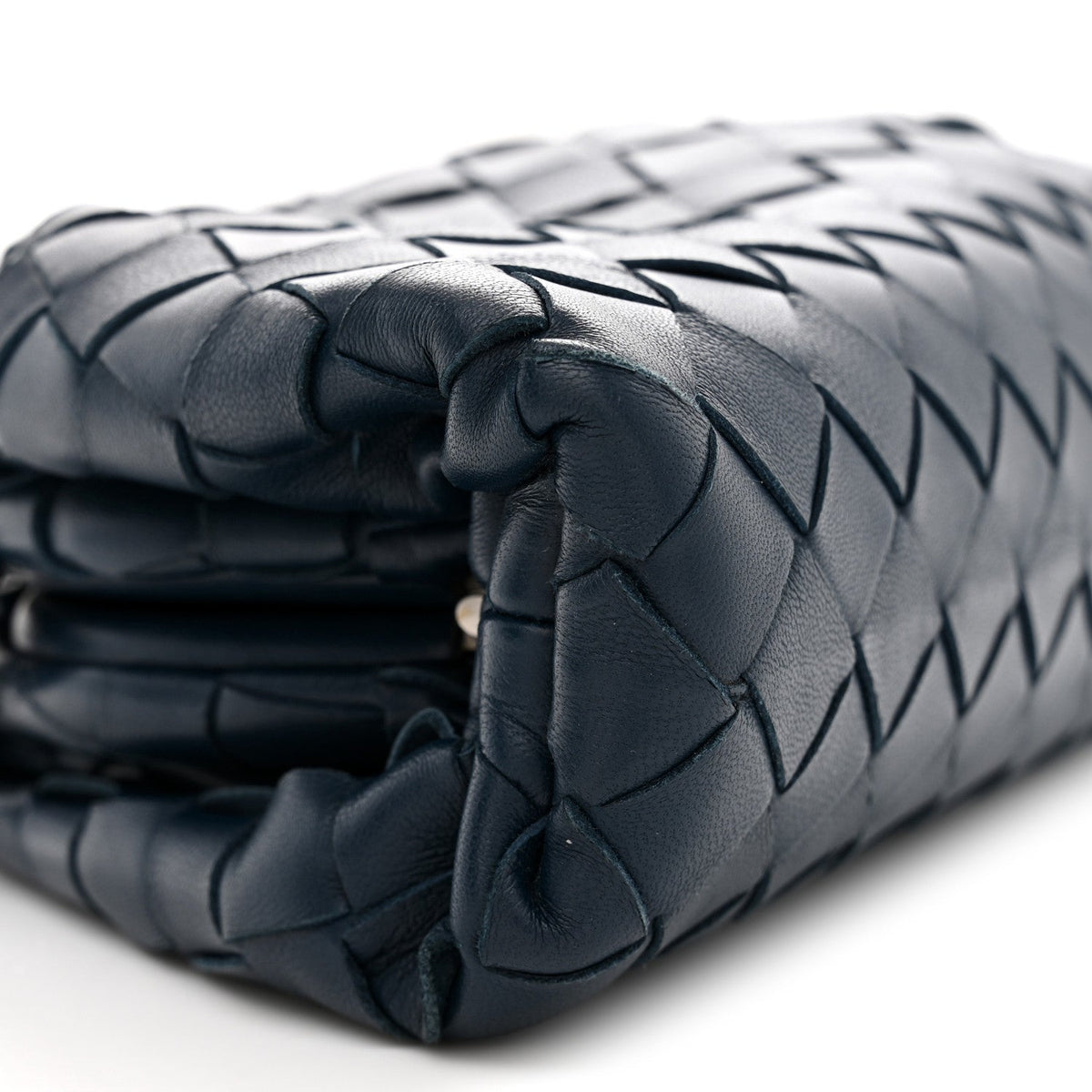 Nappa Intrecciato The Mini Pouch  Deep Blue