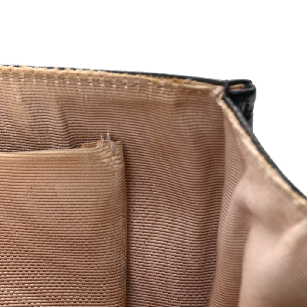 Grained Calfskin Medium Diorama Flap Bag Black