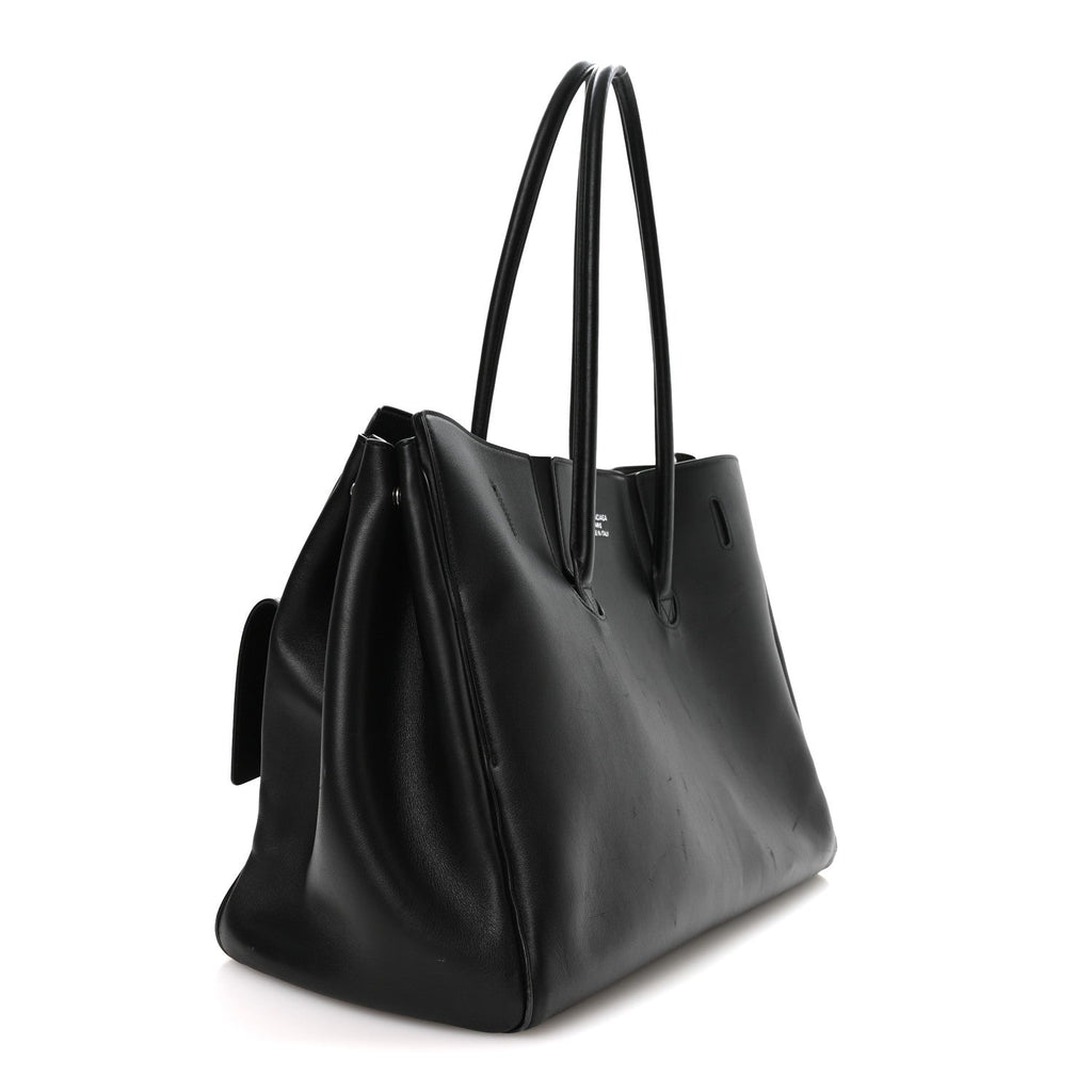 Smooth Calfskin Large Bel Air Carry All Bag Black