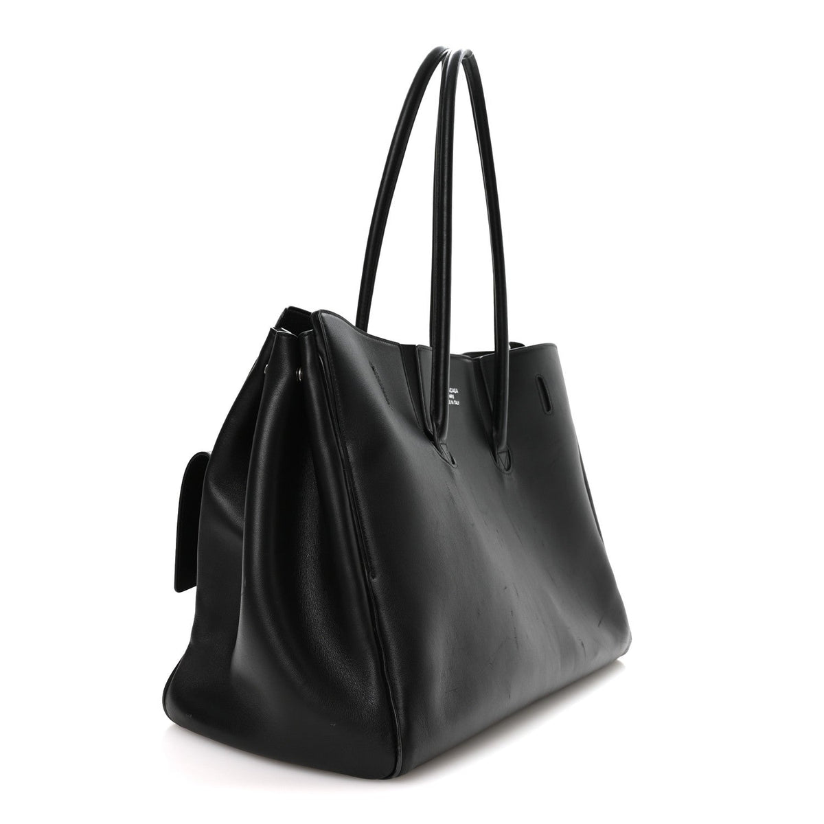 Smooth Calfskin Large Bel Air Carry All Bag Black
