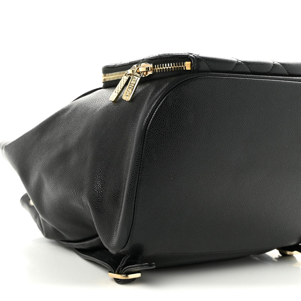 Caviar Quilted Business Affinity Backpack Black