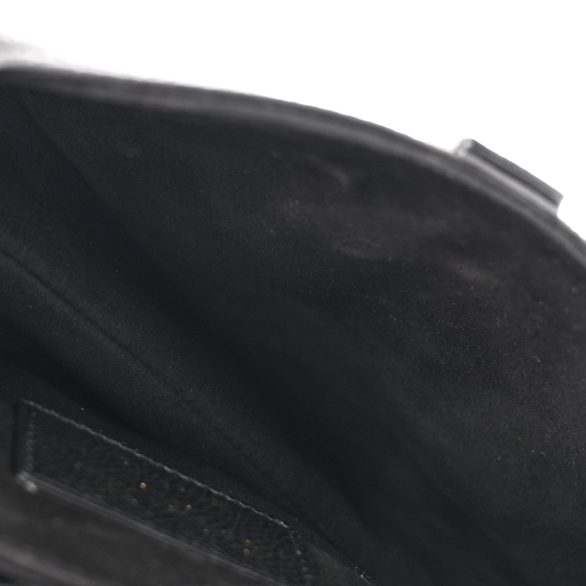 Grained Calfskin Mini Saddle Bag Black