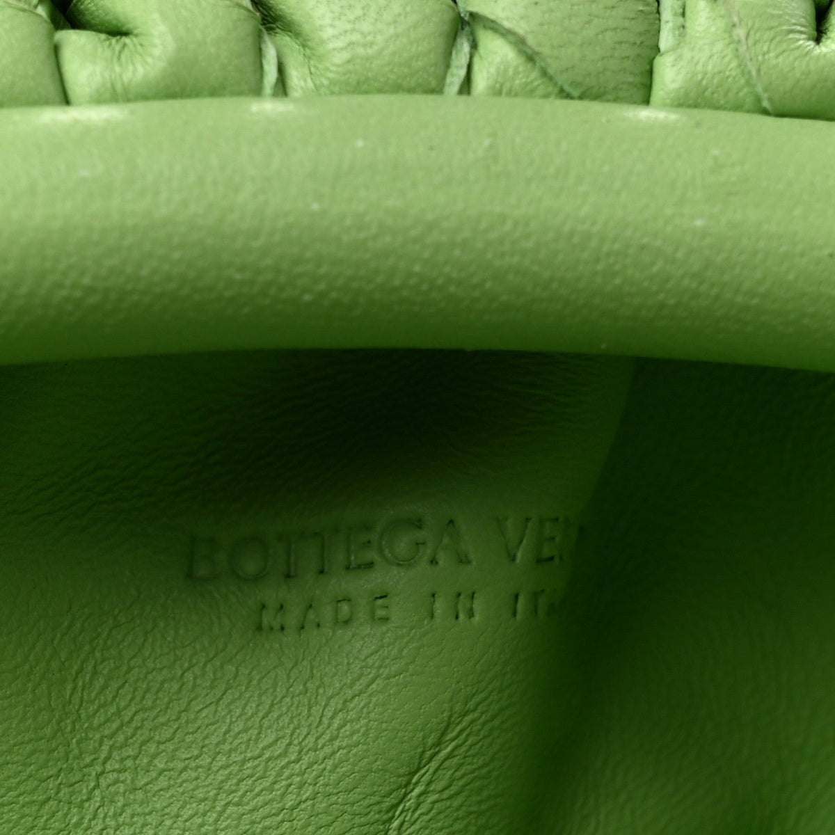 Nappa Intrecciato The Mini Pouch Pistachio