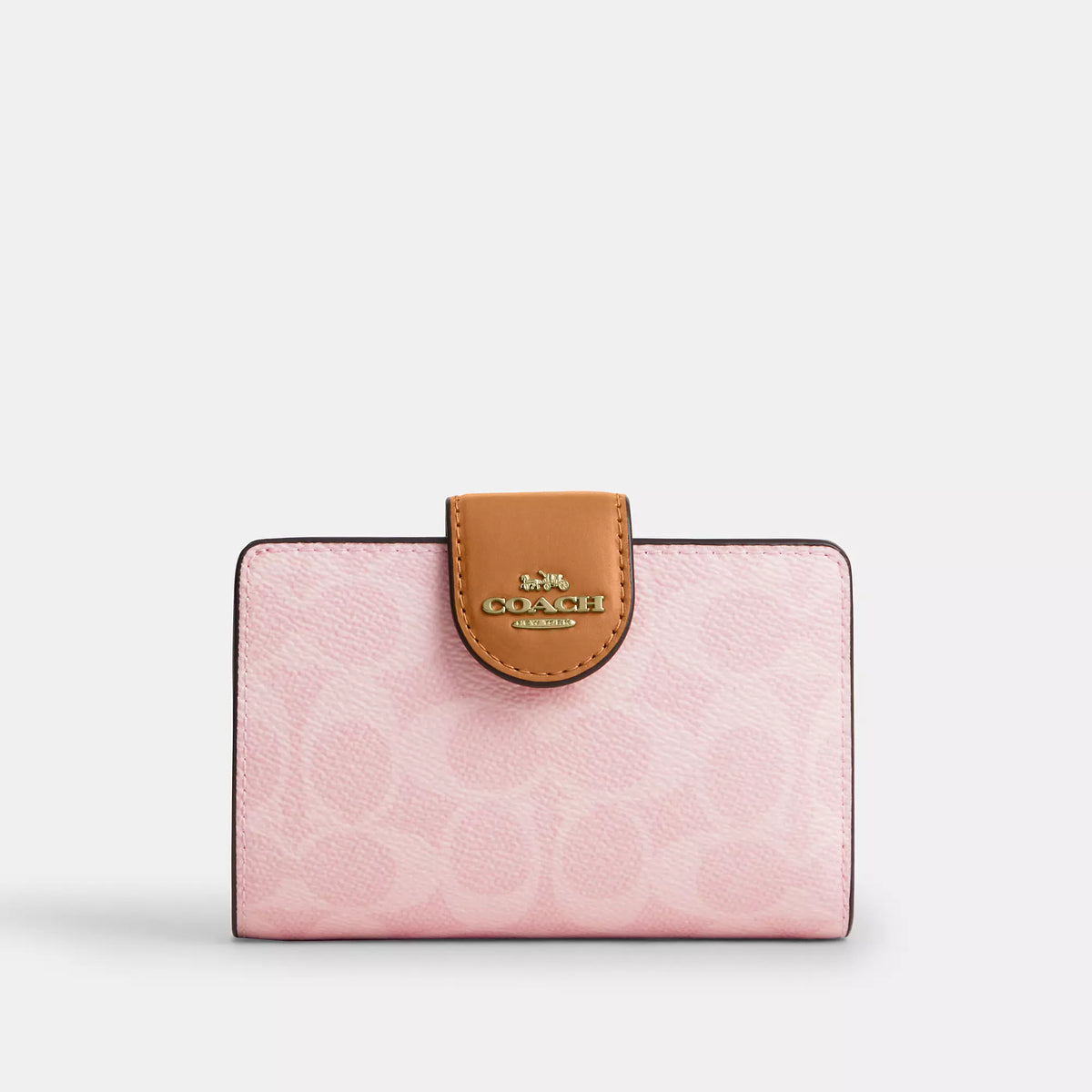 Coach Outlet Medium Corner Zip Wallet In Signature Canvas