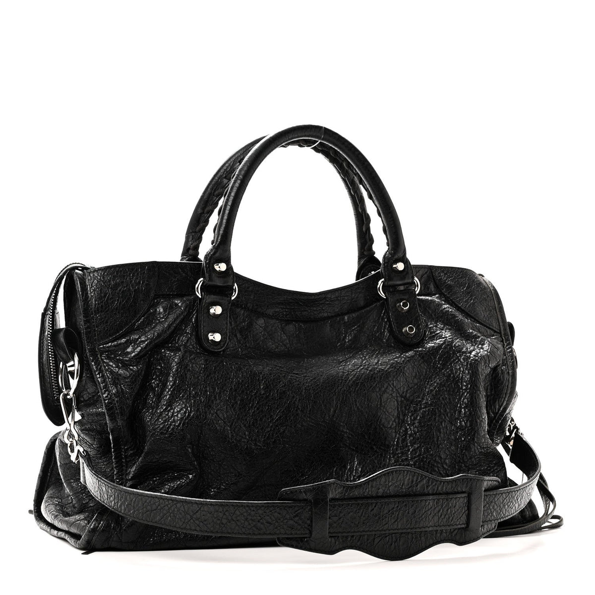 Agneau Classic Silver Hardware City Black