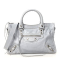 Agneau Arena Classic Silver Hardware Small Le City Light Grey