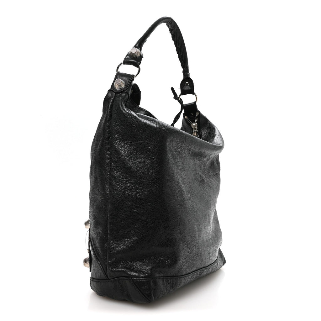 Chevre Giant 21 Silver Hardware Day Hobo Black