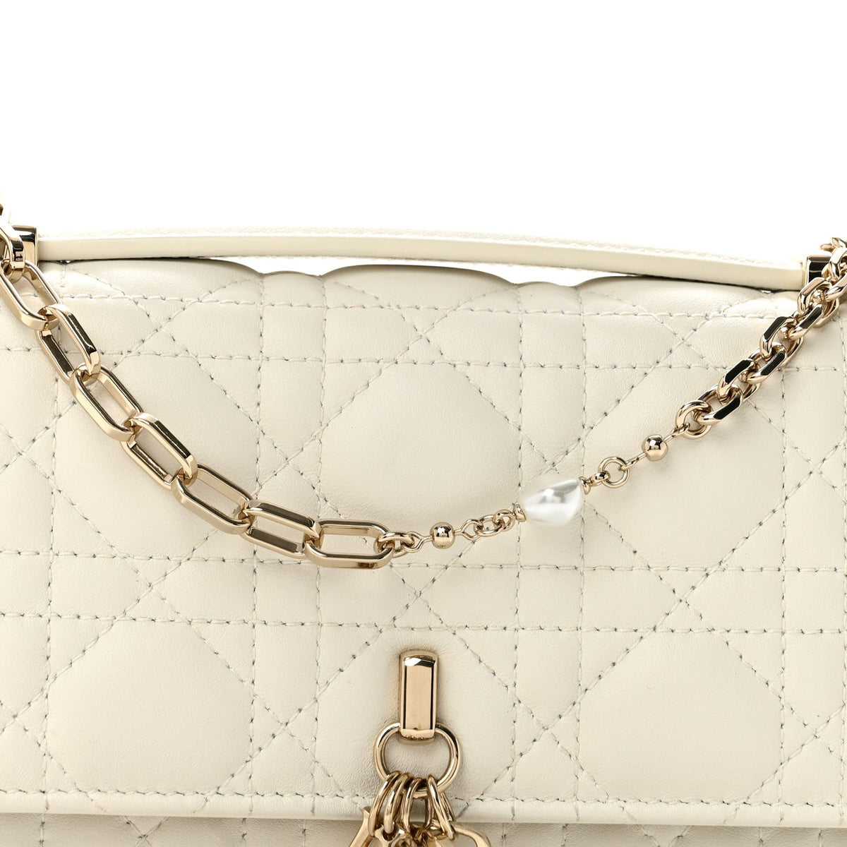 Lambskin Cannage Mini My Dior Bag Latte