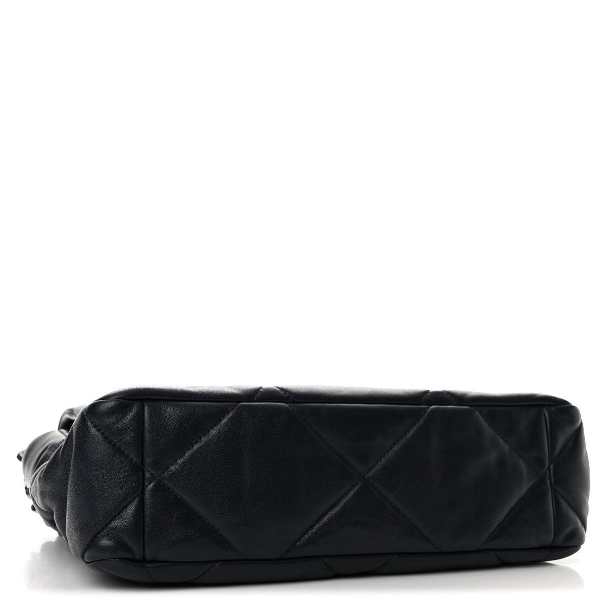 Goatskin Quilted Large Chanel 19 Flap Dark Blue