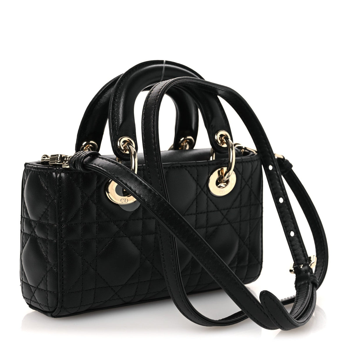 Lambskin Cannage Micro Lady D-Joy Black
