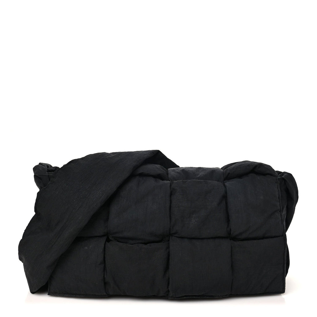 Nylon Intrecciato Padded Tech Cassette Bag Black