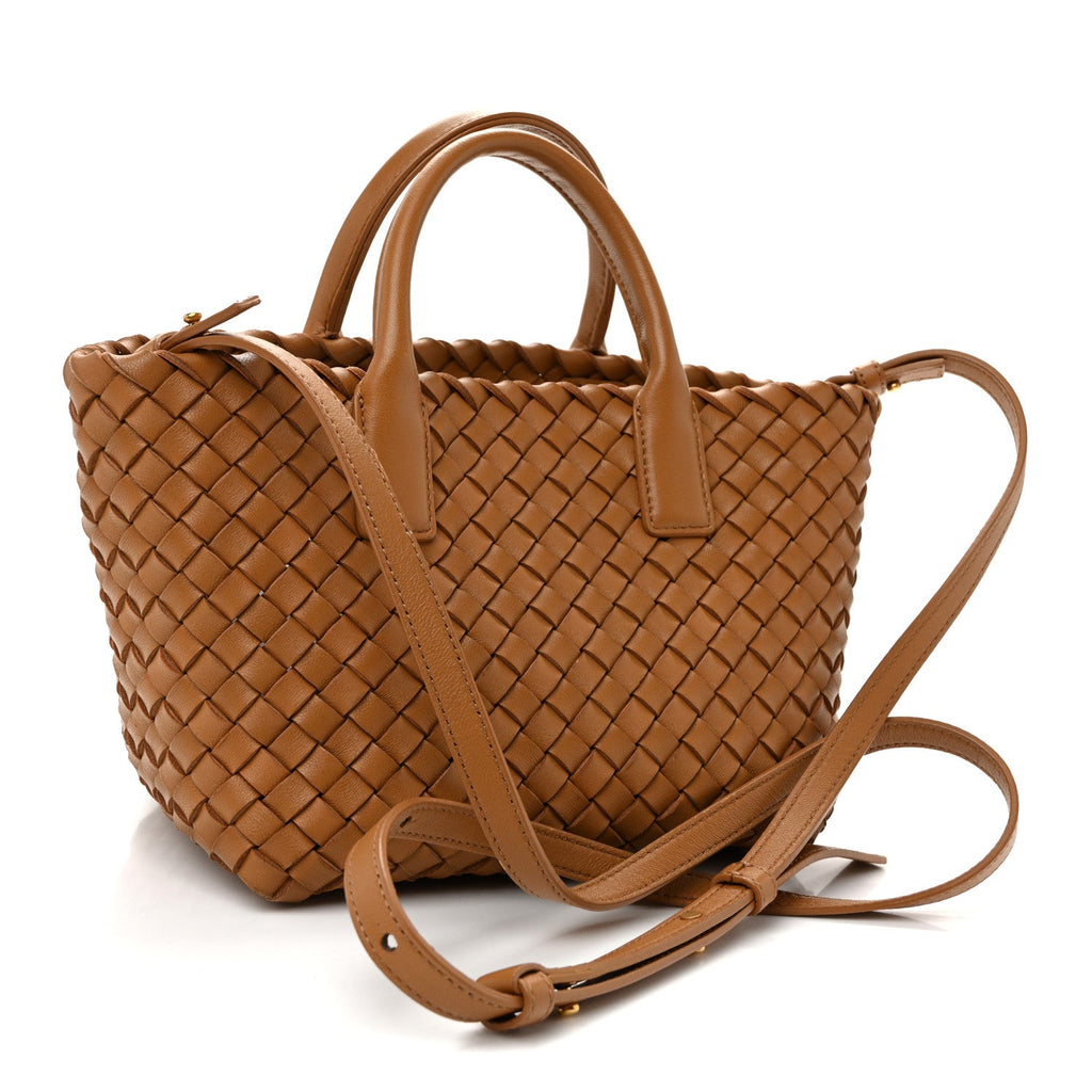 Nappa Intrecciato Mini Cabat Caramel