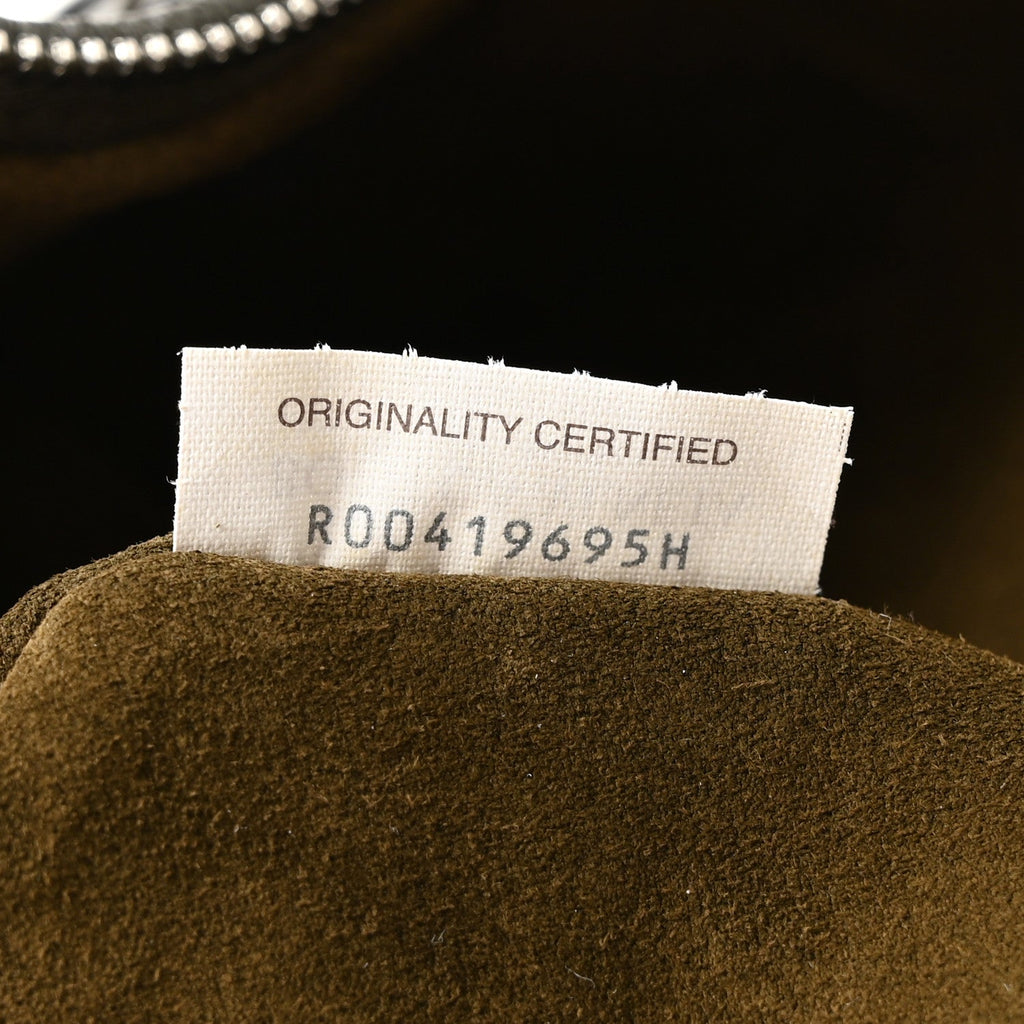 Deerskin Intrecciato Medium Traveler Hobo Kaki