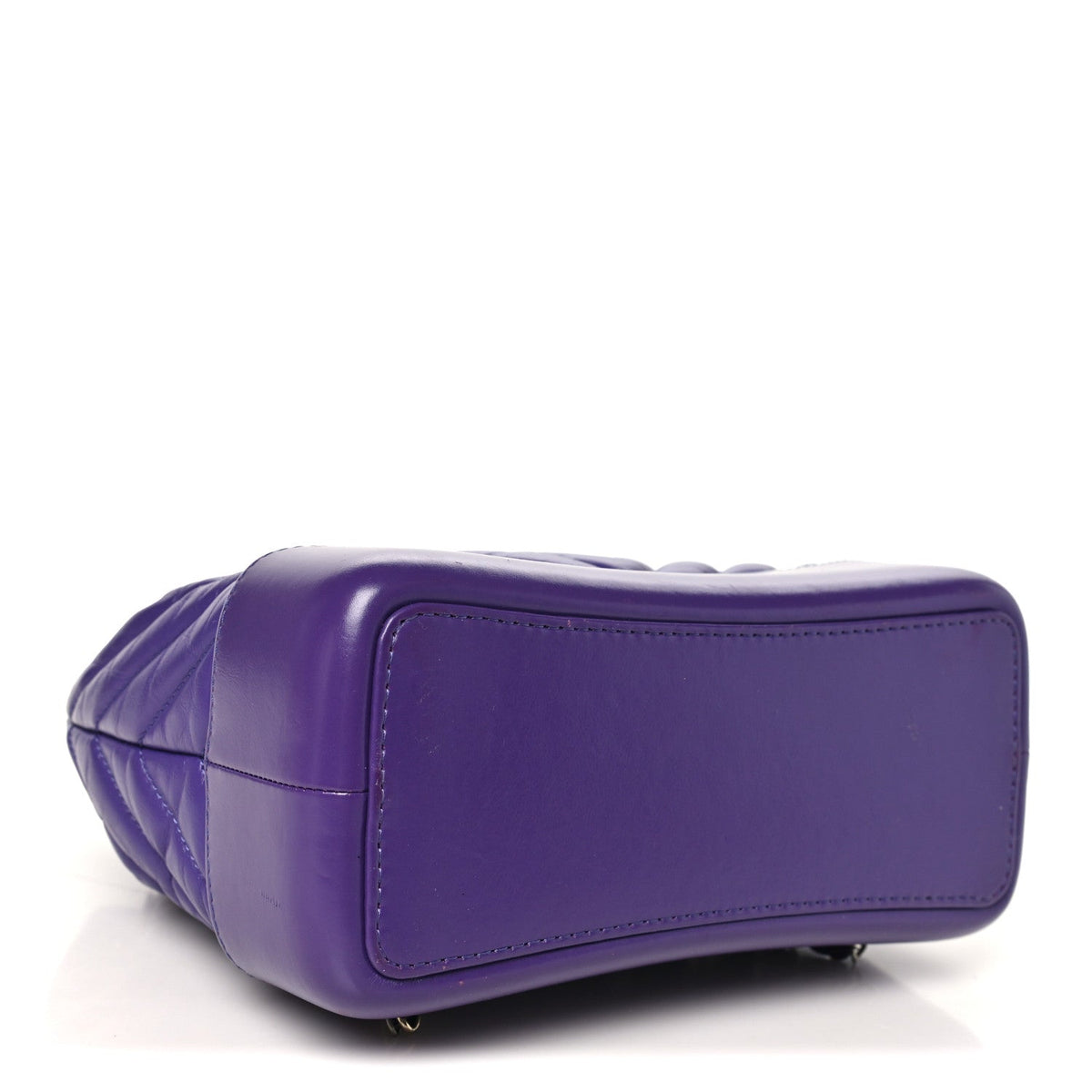 Aged Calfskin Chevron Quilted Small Gabrielle Backpack Purple