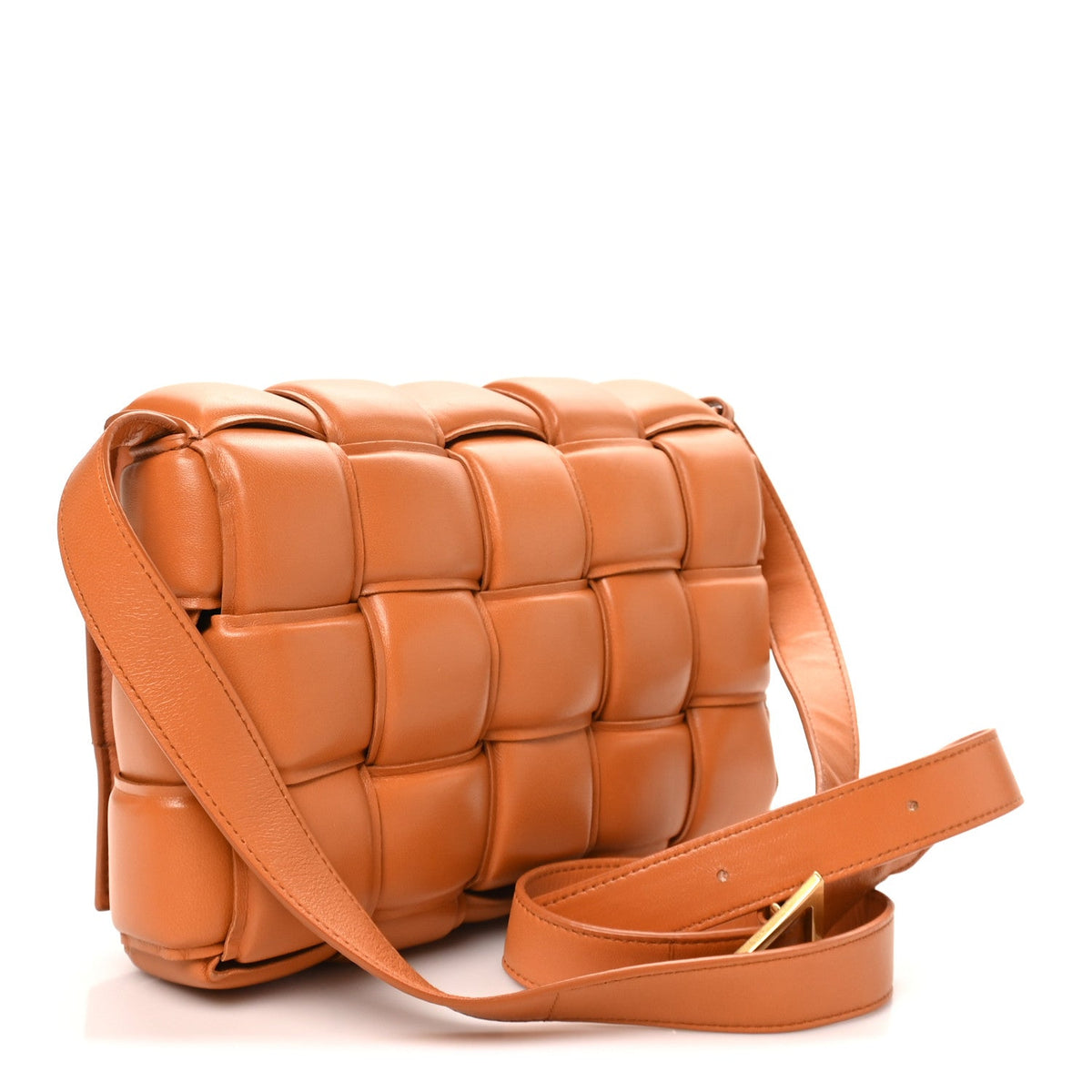 Nappa Maxi Intrecciato Padded Cassette Crossbody Bag Clay