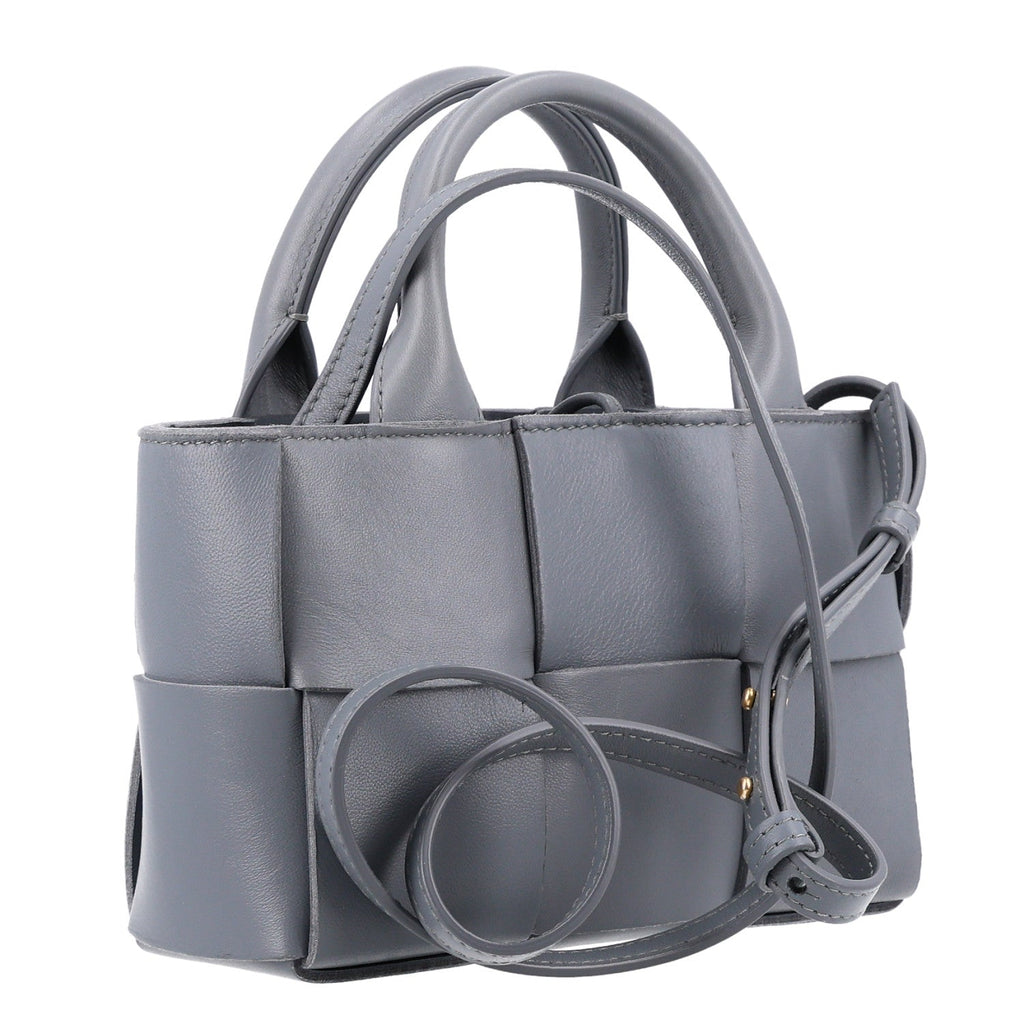 Lambskin Maxi Intreccio Candy Arco Tote Thunder