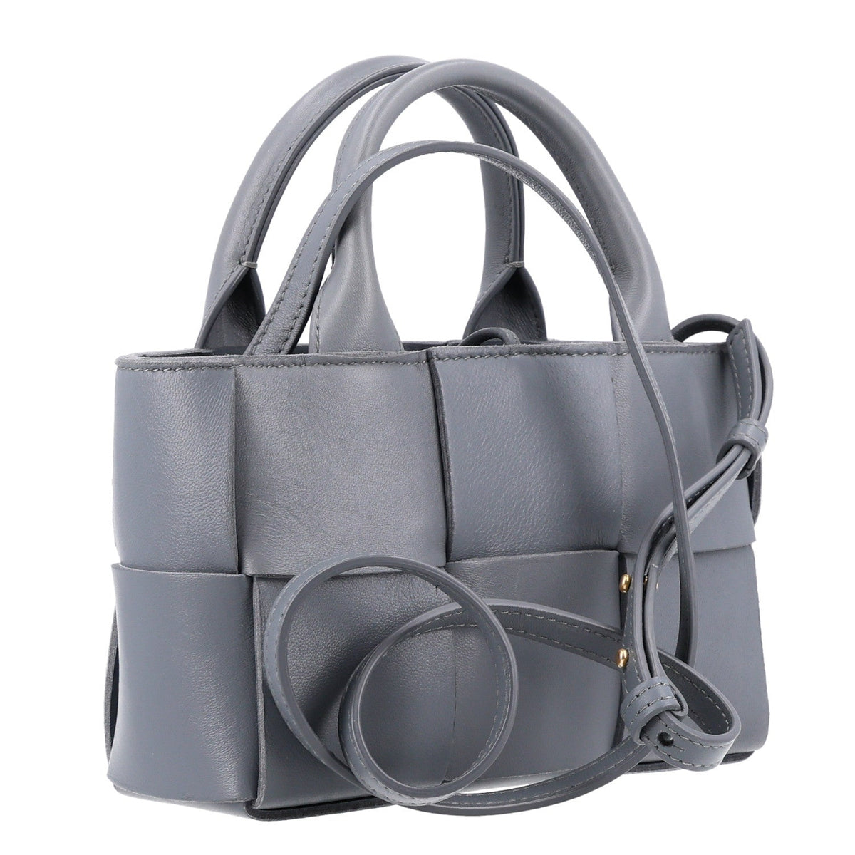 Lambskin Maxi Intreccio Candy Arco Tote Thunder