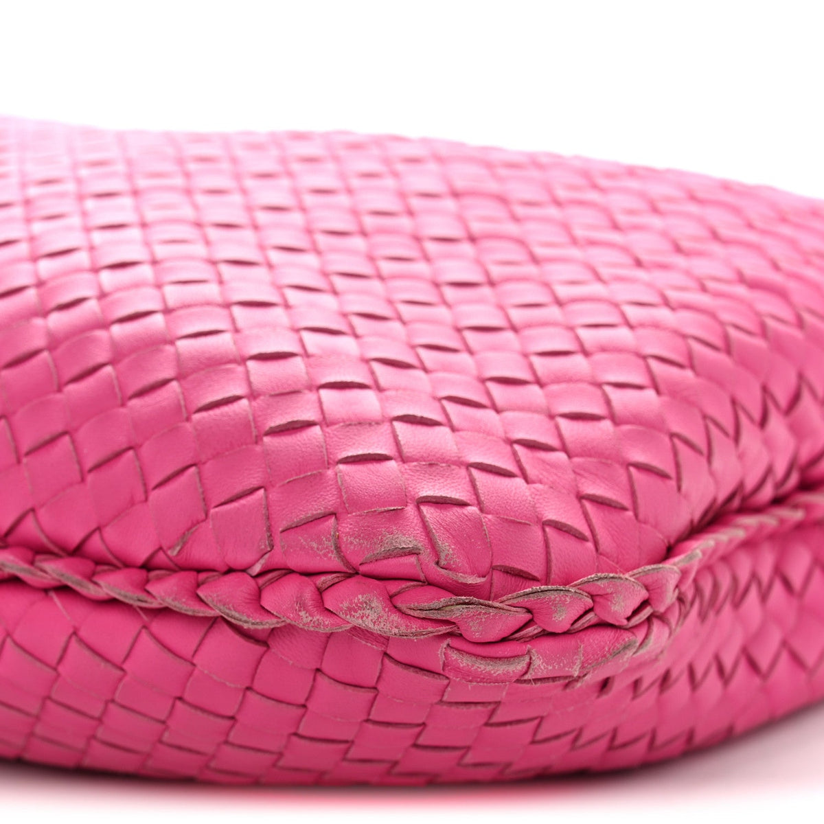 Nappa Intrecciato Medium Veneta Hobo Rosa Shock