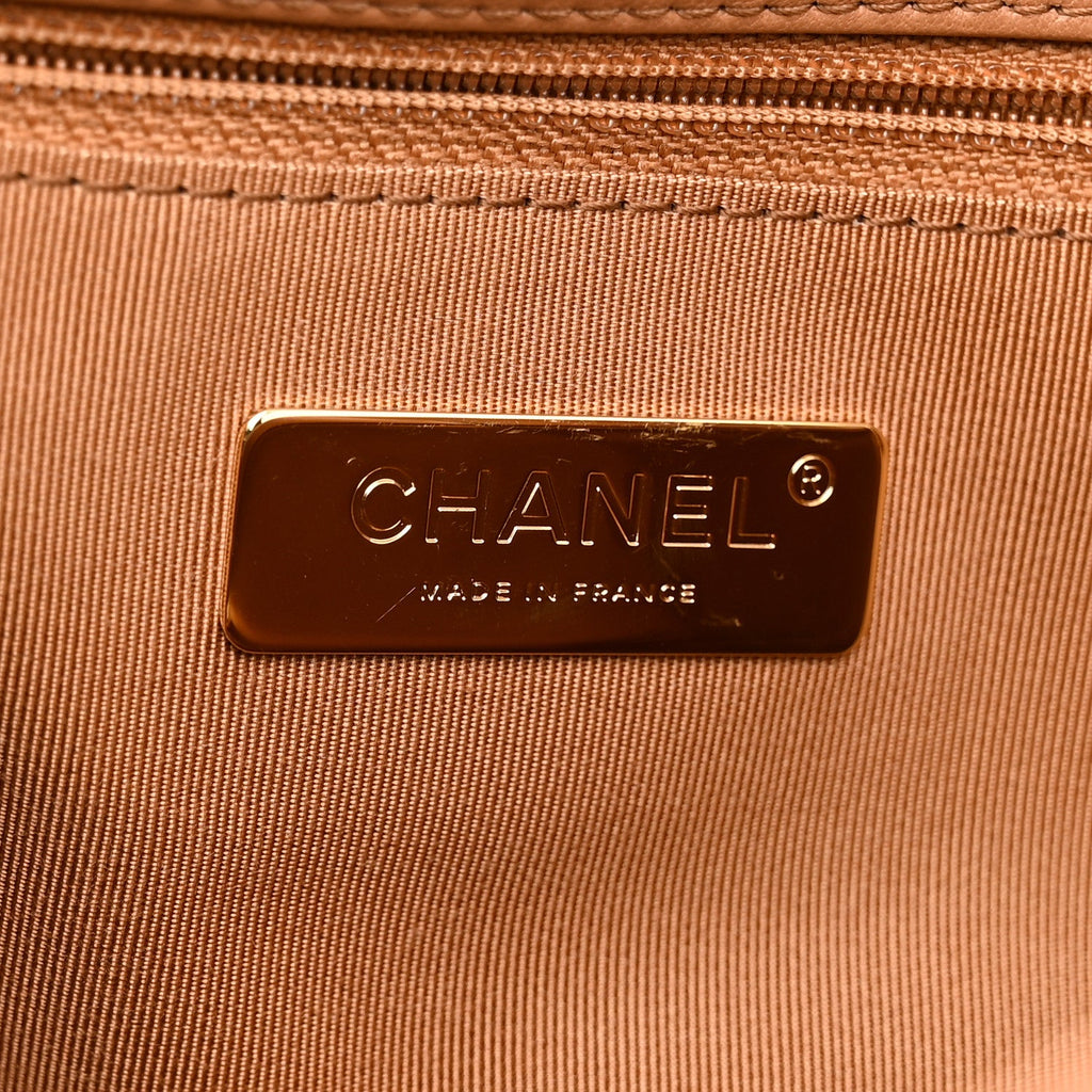 Lambskin Quilted Medium Chanel 19 Flap Brown