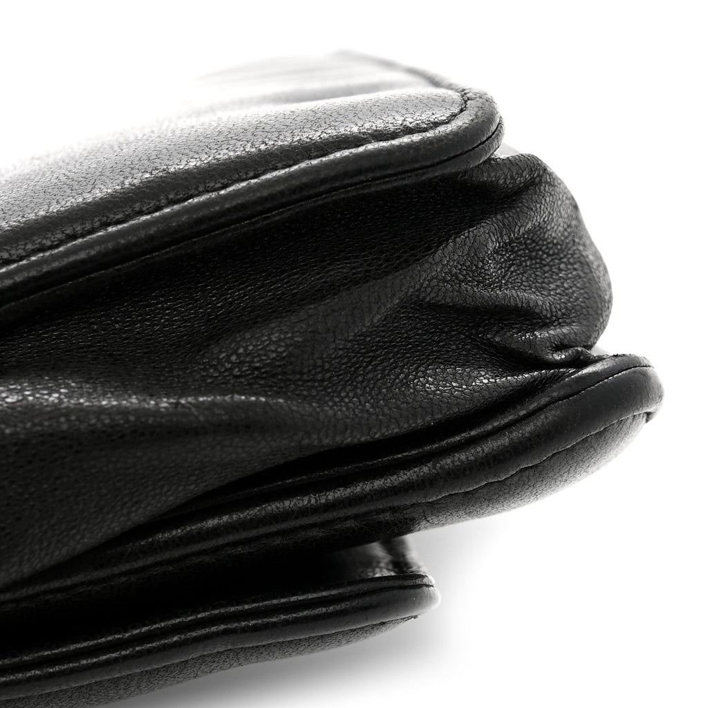 Lambskin Timeless CC Wallet On Chain WOC Black