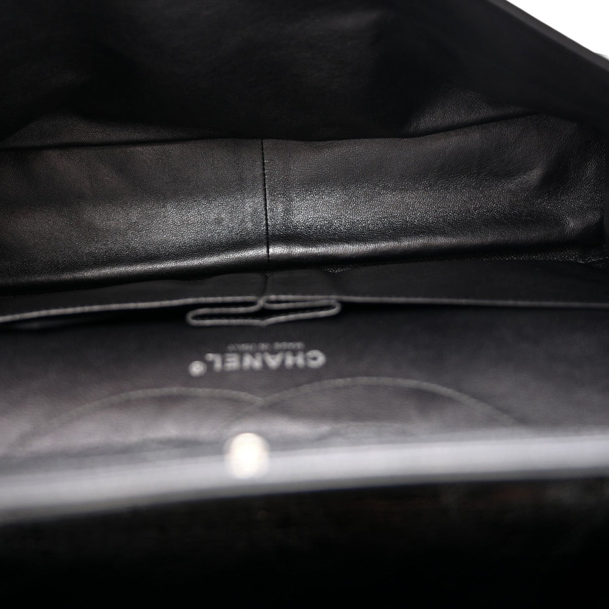 Metallic Aged Calfskin Quilted 2.55 Reissue 228 Flap Black