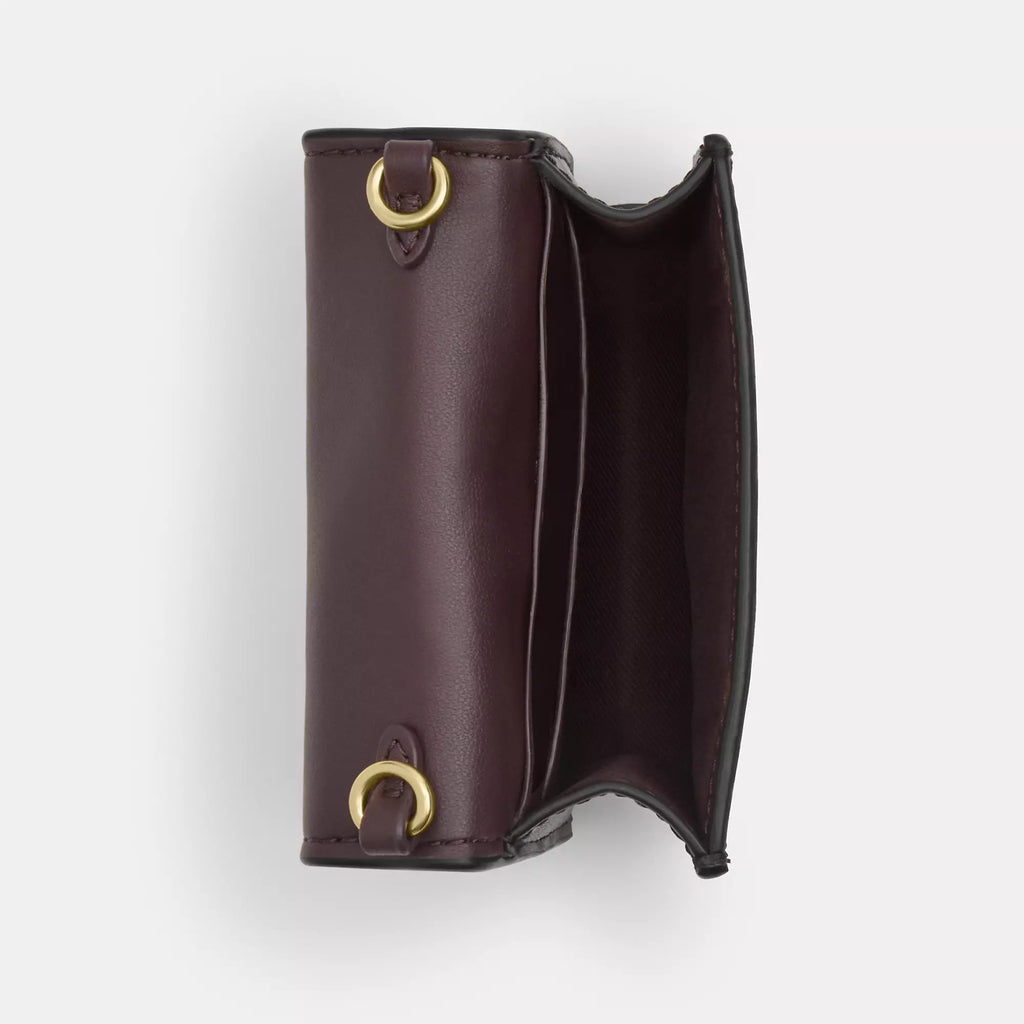 Coach Outlet Mini Wallet On A Chain In Signature Canvas