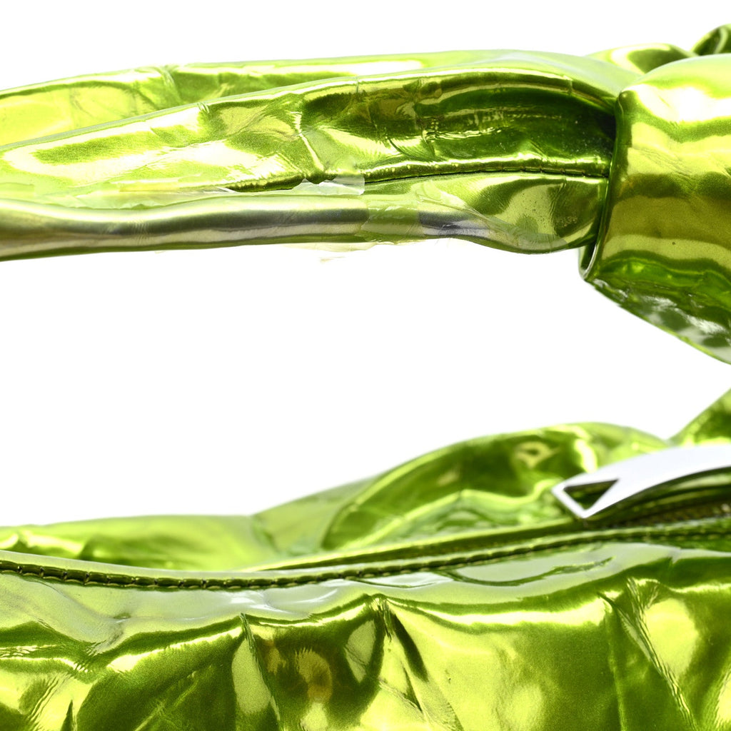 Metallic Crushed Calfskin Mini Jodie  Chlorophyll