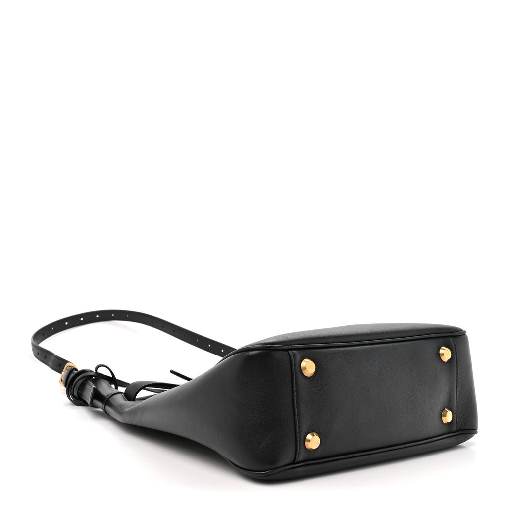 Smooth Calfskin Small Bel Air Hobo Bag Black