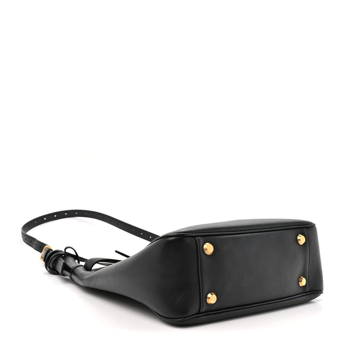 Smooth Calfskin Small Bel Air Hobo Bag Black