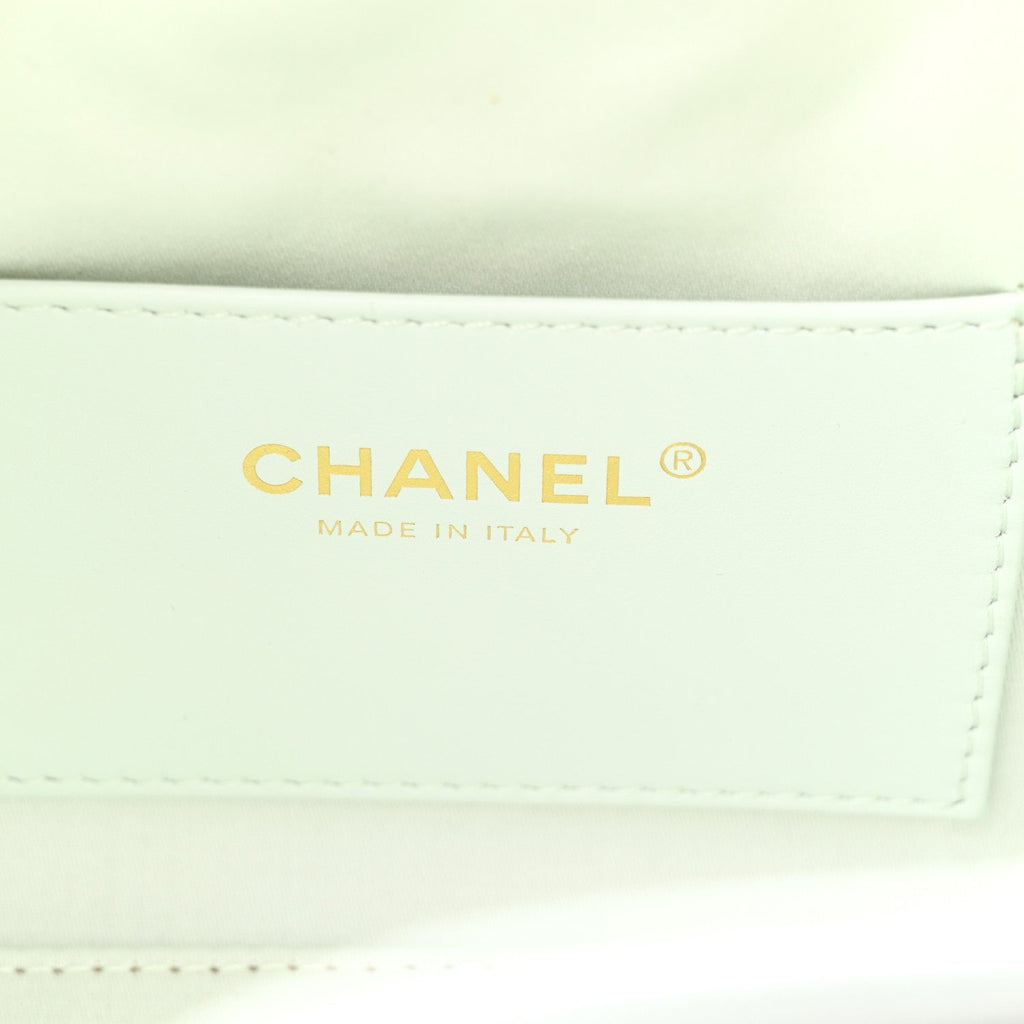 Caviar Quilted Mini Chanel 25 Handbag Light Blue