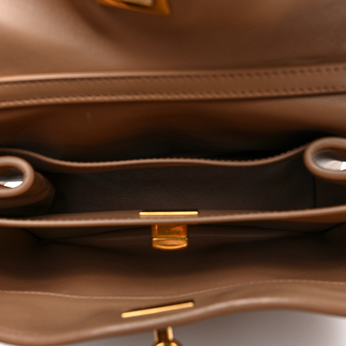 Natural Smooth Calfskin Mini Rodeo Top Handle Handbag Latte