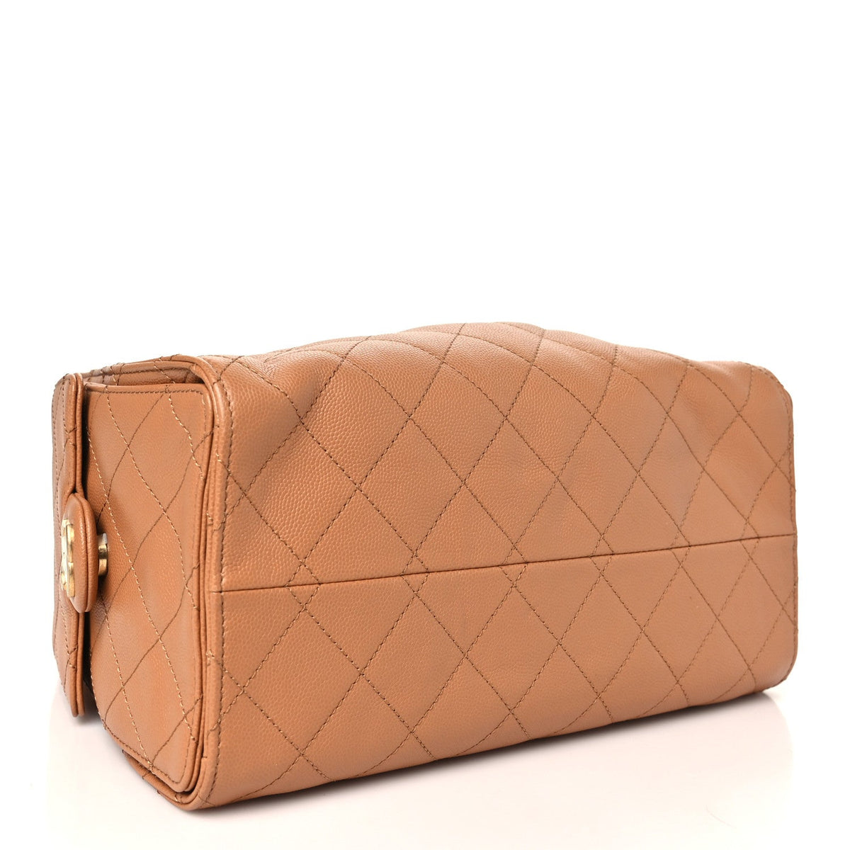 Caviar Quilted Small Chanel 25 Handbag Brown