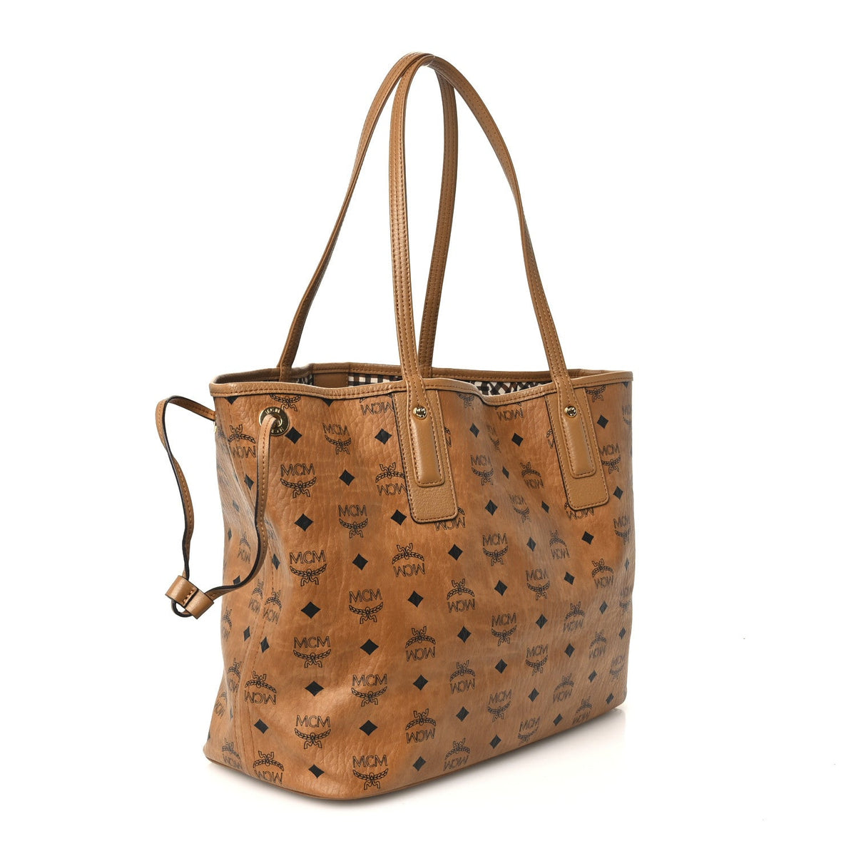 Visetos Medium Liz Reversible Shopper Tote Cognac
