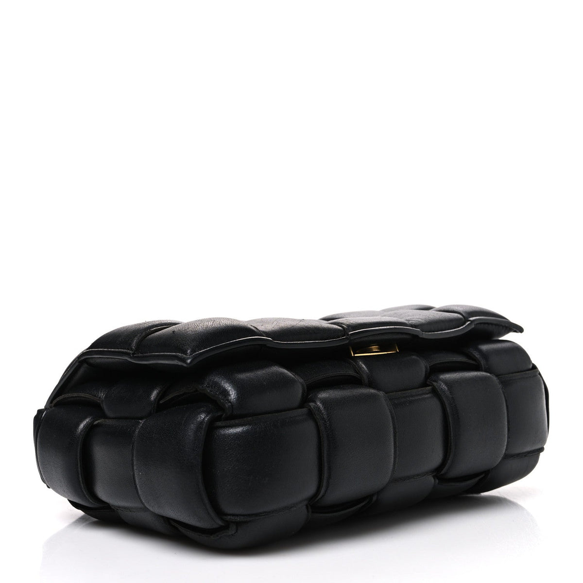 Nappa Maxi Intreccio Padded Cassette Crossbody Bag Black