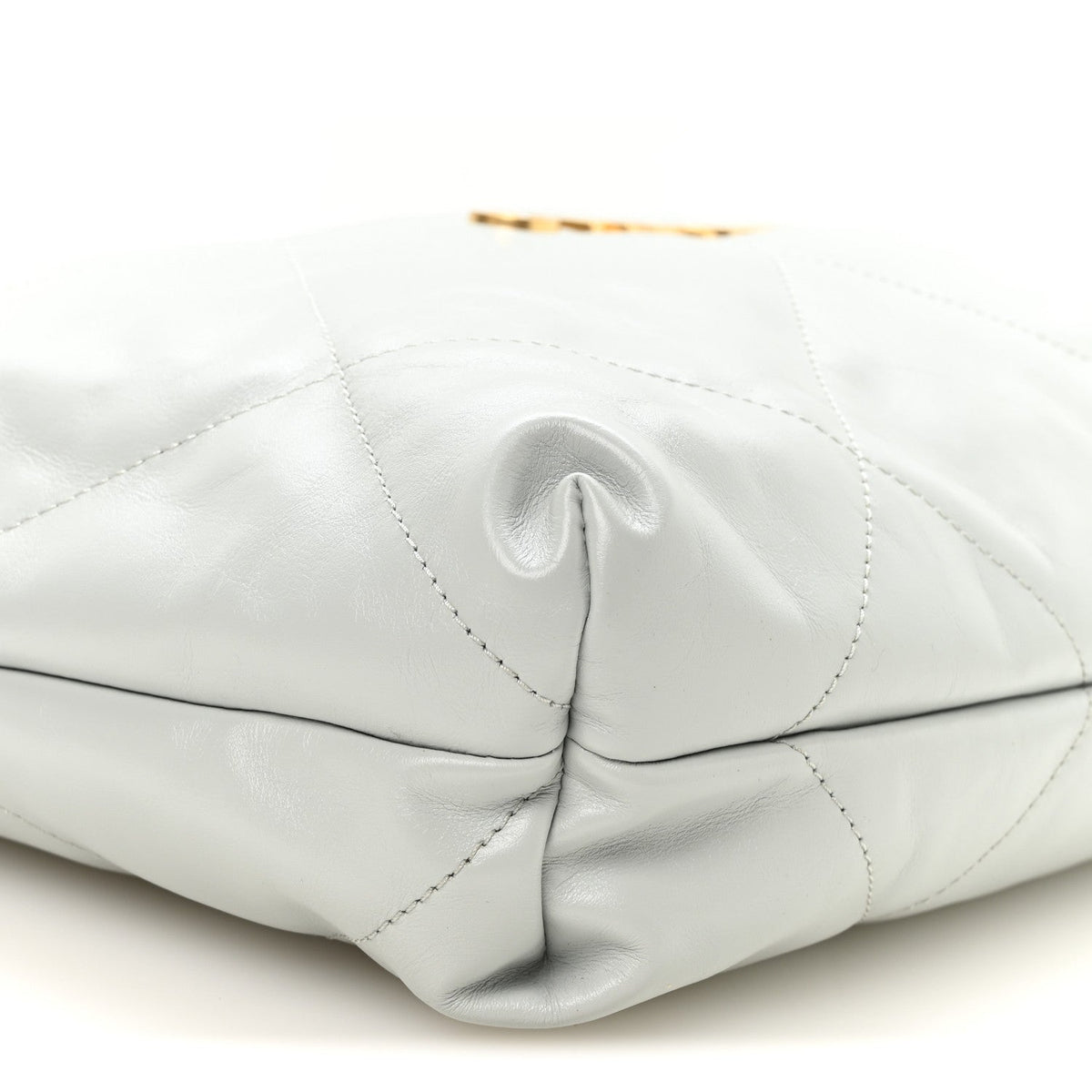 Shiny Calfskin Quilted Chanel 22 Light Blue