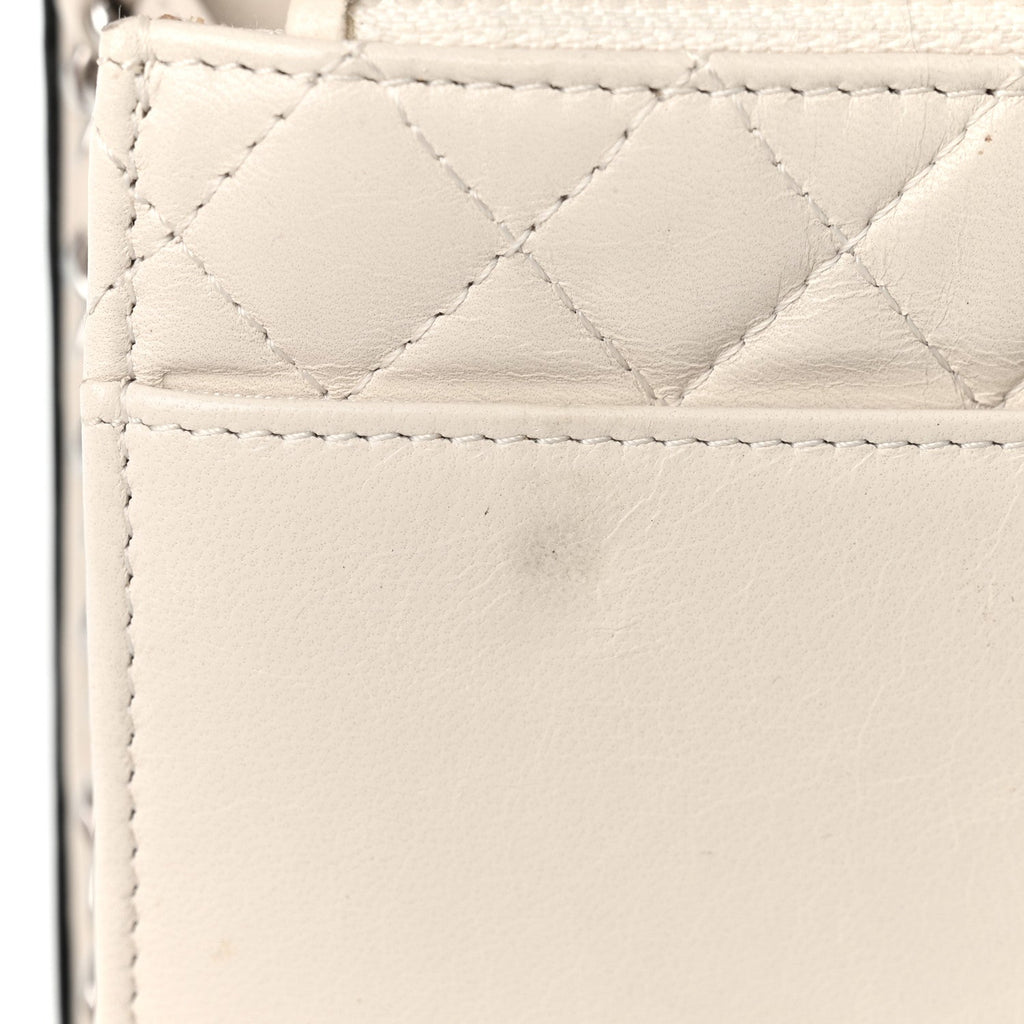 Lambskin Reissue Wallet On Chain WOC White