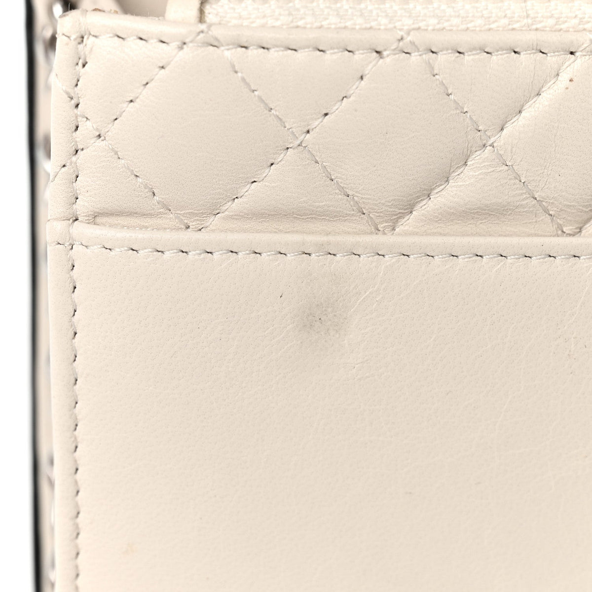 Lambskin Reissue Wallet On Chain WOC White
