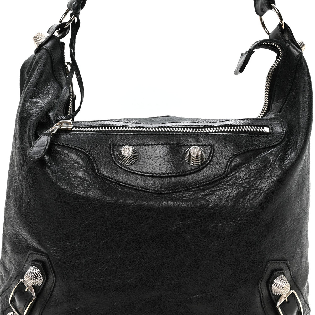 Chevre Giant 21 Silver Hardware Day Hobo Black