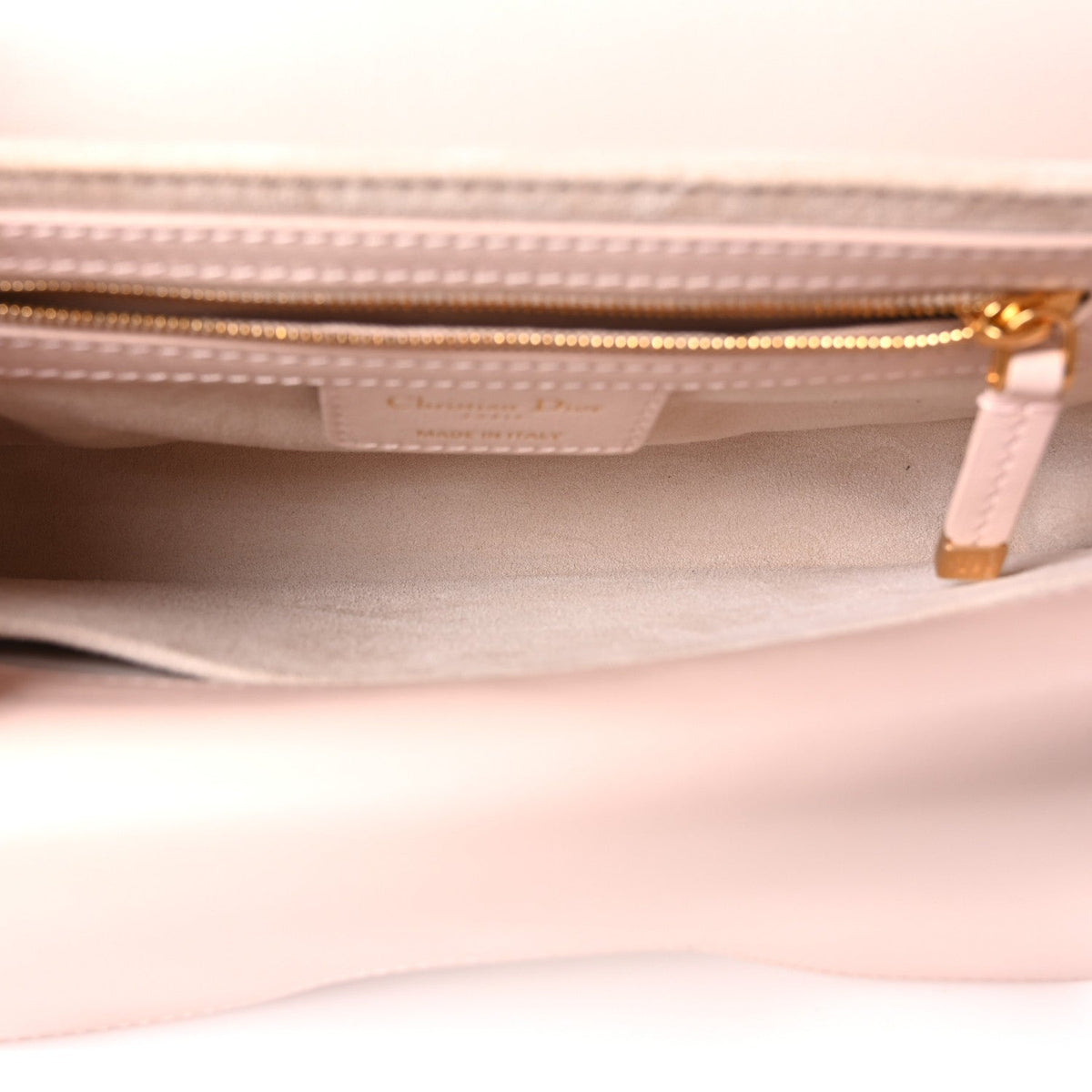Lambskin Cannage Small Jolie Top Handle Bag Rose Poudre