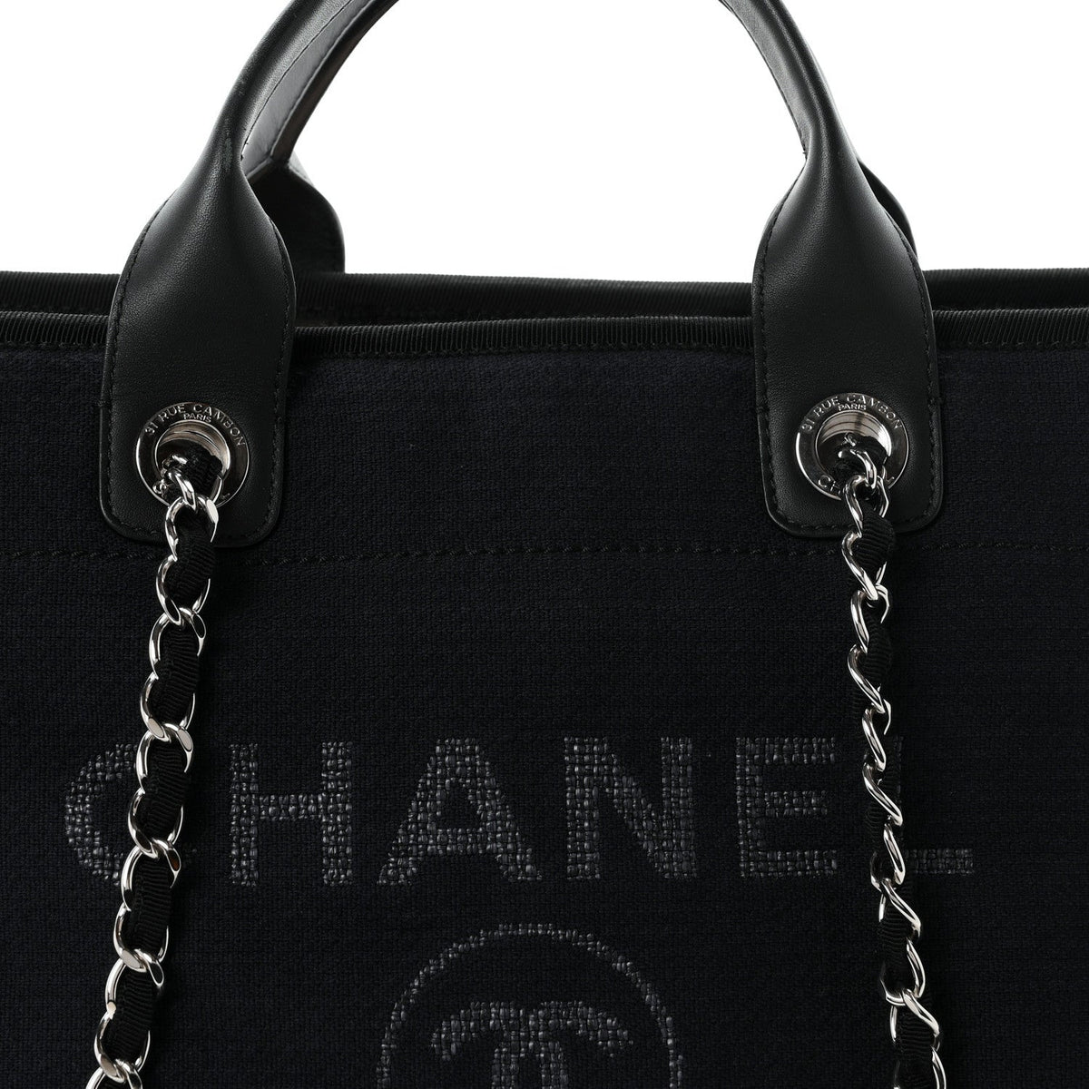 Mixed Fibers Medium Deauville Tote Navy