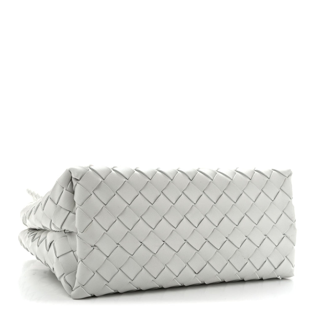Nappa Intrecciato Small Andiamo Shoulder Bag White