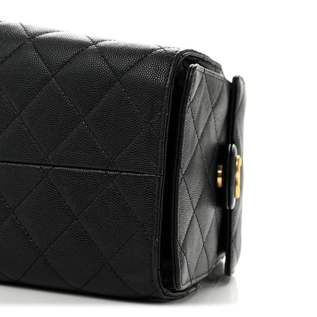 Caviar Quilted Small Chanel 25 Handbag Black