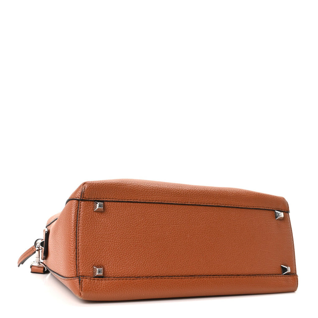 Grained Calfskin Medium Ella Boston Brown