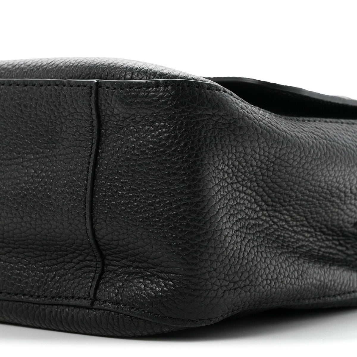 Grained Calfskin Small Souplissimo Maxi Flap Black