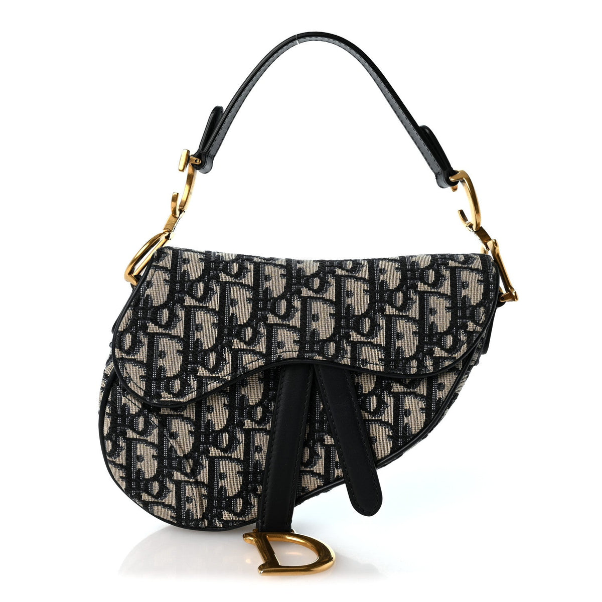 Oblique Mini Saddle Bag With Strap Blue