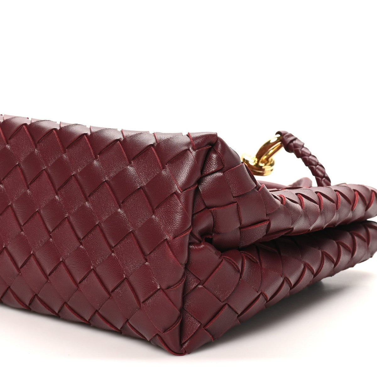 Nappa Intrecciato Small Andiamo Shoulder Bag Barolo