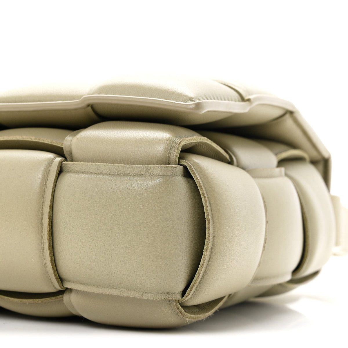 Nappa Maxi Intrecciato Padded Cassette Crossbody Bag Travertine